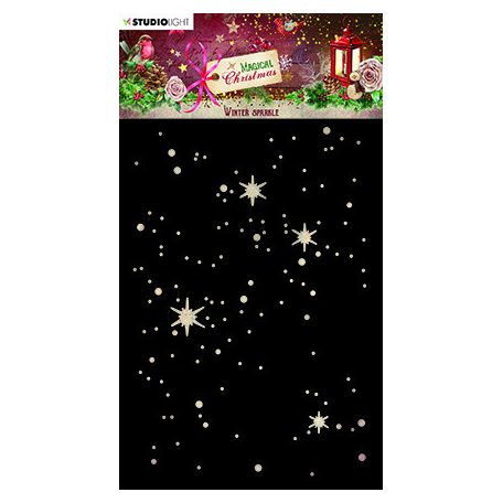 Studio Light Stencil - Winter sparkle Magical Christmas nr.226 - Mixed Media Stencils (1 db)