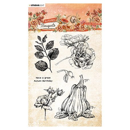 Studio Light Szilikonbélyegző  - Autumn Blossoms Autumn Bouquet nr.509 - Clear Stamps (4 ív)
