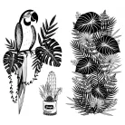 Aladine Dekor gumibélyegző - Tropical - Decor Foam Stamps (1 csomag)