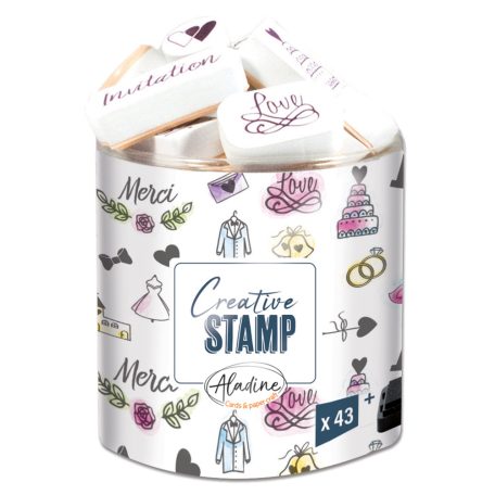 Aladine Dekor gumibélyegző - Wedding - Creative Foam Stamps (1 csomag)