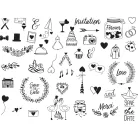 Aladine Dekor gumibélyegző - Wedding - Creative Foam Stamps (1 csomag)