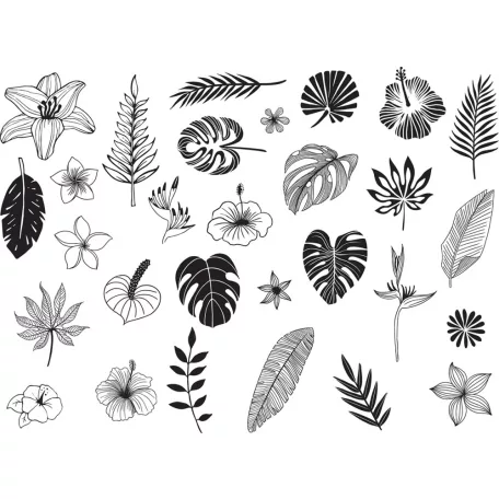 Aladine Dekor gumibélyegző - Jungle - Creative Foam Stamps (1 csomag)