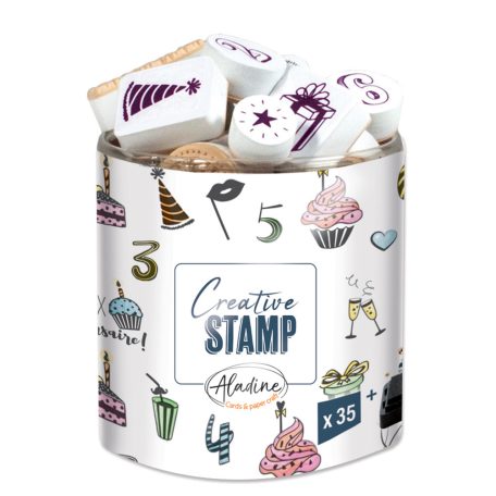 Aladine Dekor gumibélyegző - Birthday 2 - Creative Foam Stamps (1 csomag)