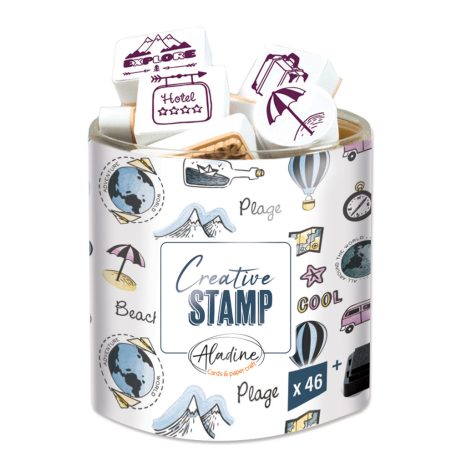 Aladine Dekor gumibélyegző - Trip - Creative Foam Stamps (1 csomag)