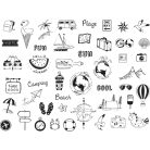 Aladine Dekor gumibélyegző - Trip - Creative Foam Stamps (1 csomag)