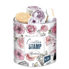   Aladine Dekor gumibélyegző - Flowers - Creative Foam Stamps (1 csomag)