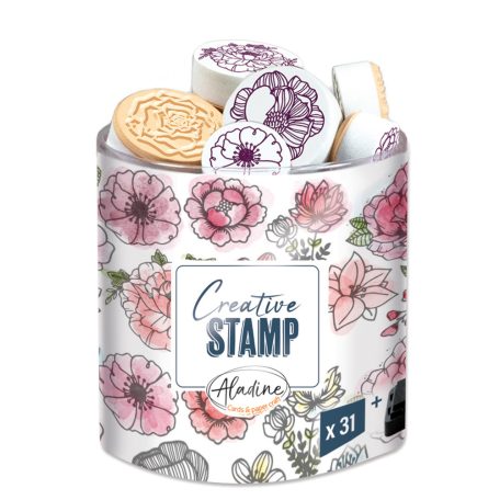Aladine Dekor gumibélyegző - Flowers - Creative Foam Stamps (1 csomag)