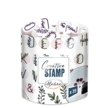 Aladine Dekor gumibélyegző - Alphabet And Wreaths - Creative Foam Stamps (1 csomag)
