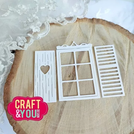 Craft & You Vágósablon - Window With Shutters - Cutting Dies (1 csomag)