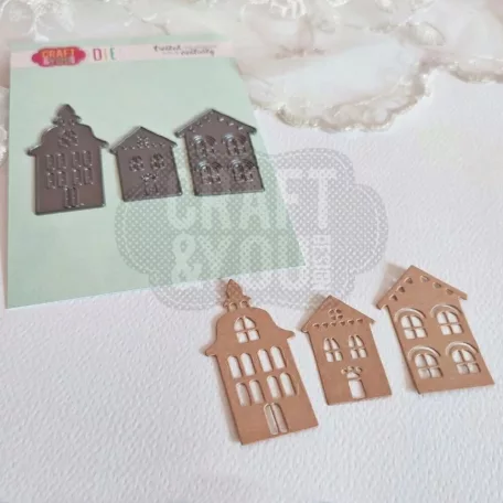 Craft & You Vágósablon - Houses - Cutting Dies (1 csomag)