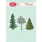Craft & You Vágósablon - Trees - Cutting Dies (1 csomag)
