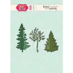 Craft & You Vágósablon - Trees - Cutting Dies (1 csomag)