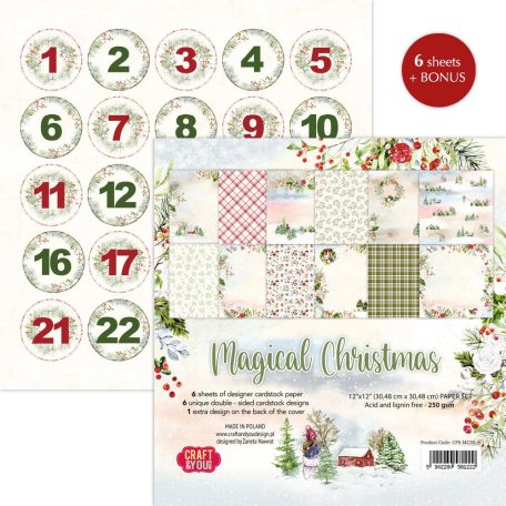 Craft & You Scrapbook papírkészlet 12" (30 cm) - Magical Christmas - Paper Set (1 csomag)