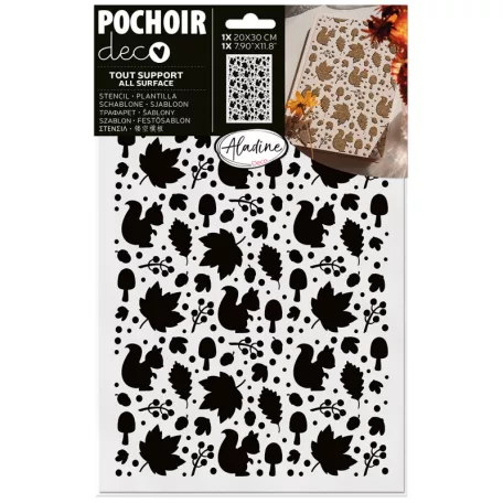AladinE Stencil 20x30cm - All Over Fall - Deco Stencil (1 db)