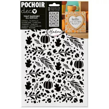 AladinE Stencil 20x30cm - All Over Pumpkin - Deco Stencil (1 db)