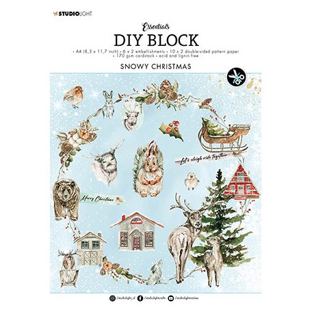 Studio Light Scrapbook kreatív készlet A4 - Christmas Essentials nr.48 - DIY Block (32 lap)