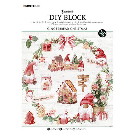 Studio Light Scrapbook kreatív készlet A4 - Christmas Essentials nr.49 - DIY Block (32 lap)