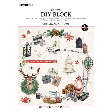 Studio Light Scrapbook kreatív készlet A4 - Christmas Essentials nr.50 - DIY Block (32 lap)