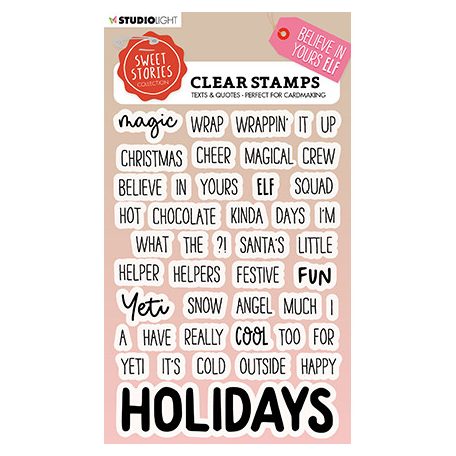 Studio Light Szilikonbélyegző - Quotes believe in yours elf Sweet Stories nr.498 - Clear Stamps (1 csomag)