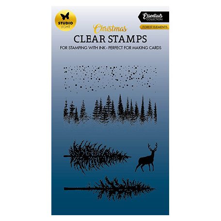 Studio Light Szilikonbélyegző - Forest elements Essentials nr.479 - Clear Stamps (1 csomag)