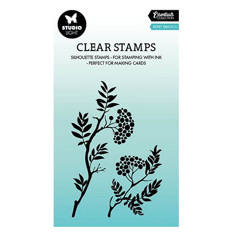 Studio Light Szilikonbélyegző - Berry branch Essentials nr.494 - Clear Stamps (1 csomag)
