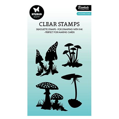 Studio Light Szilikonbélyegző - Mushrooms Essentials nr.495 - Clear Stamps (1 csomag)