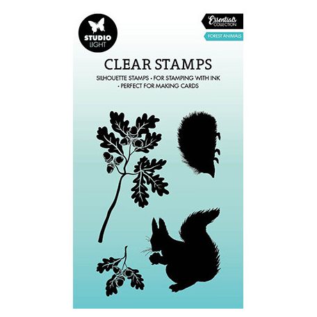 Studio Light Szilikonbélyegző - Forest animals Essentials nr.496 - Clear Stamps (1 csomag)