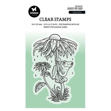 Studio Light Szilikonbélyegző - Hiding frog By Laurens nr.534 - Clear Stamps (1 csomag)