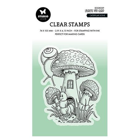 Studio Light Szilikonbélyegző - Caterpillar scene By Laurens nr.536 - Clear Stamps (1 csomag)