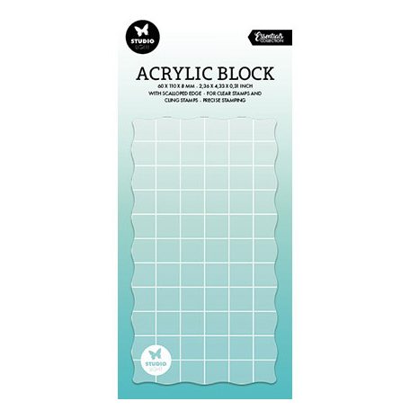 Akril tömb , Essentials nr.08 / Acrylic stamp block (1 db)