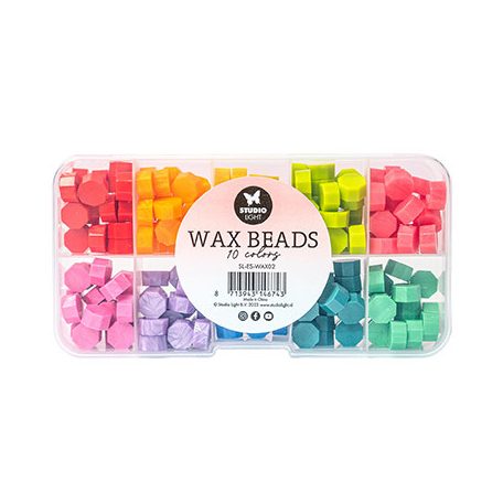 Studio Light Viaszgyöngy készlet - 10 colors Bright Essentials Tools nr.02 - Wax Beads (1 csomag)