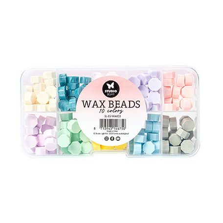 Studio Light Viaszgyöngy készlet - 10 colors Pastels Essentials Tools nr.03 - Wax Beads (1 csomag)