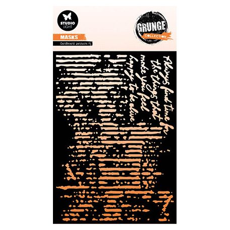 Studio Light Stencil - Cardboard patterns Grunge Collection nr.233 - Mixed Media Stencils (1 db)