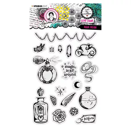 Szilikonbélyegző, Magic Potion Signature Collection nr.505 Art by Marlene/ ABM Clear Stamp (1 csomag)