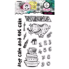   Szilikonbélyegző, Party Elephant Signature Collection nr.507 Art by Marlene/ ABM Clear Stamp (1 csomag)