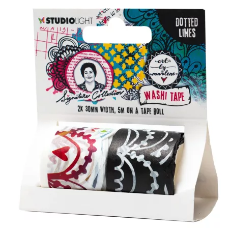 Dekorációs ragasztószalag , Dotted Lines Signature Collection nr.14 Art by Marlene/ ABM Washi Tape (2 db)