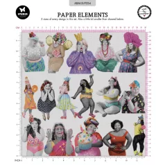   Kivágatok, Fabulous women Signature Collection nr.04 Art by Marlene/ ABM Paper Elements (1 csomag)