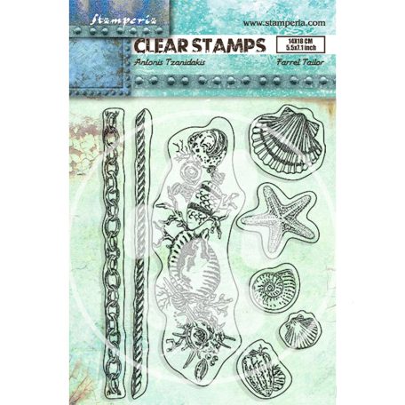 Stamperia Szilikonbélyegző - Songs of the Sea - Shells - Clear Stamps (1 csomag)