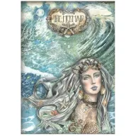   Stamperia Rizspapír A4 - Songs of the Sea - The Mermaid - Rice Paper (1 ív)