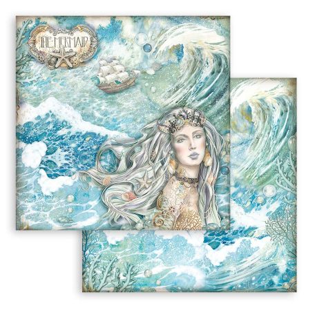 Stamperia Scrapbook papír 12" (30 cm) - Songs of the Sea - Mermaid - Paper Sheets (1 ív)