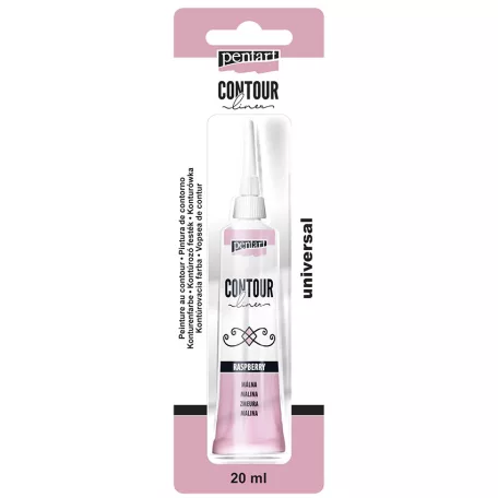 Pentart Kontúrozó festék gyöngyház 20 ml - málna - Contour Liner (1 db)