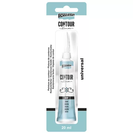 Pentart Kontúrozó festék gyöngyház 20 ml - menta - Contour Liner (1 db)