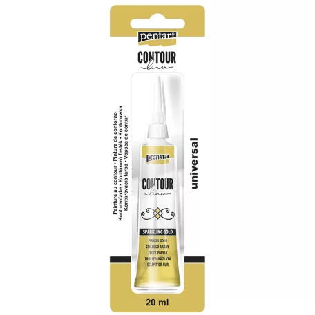 Pentart Kontúrozó festék 20 ml - csillogó arany - Contour Liner (1 db)
