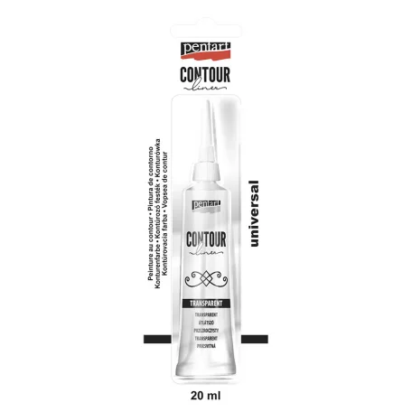 Pentart Kontúrozó festék 20 ml - átlátszó - Contour Liner (1 db)