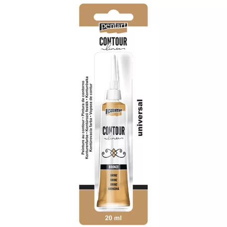 Pentart Kontúrozó festék 20 ml - bronz - Contour Liner (1 db)