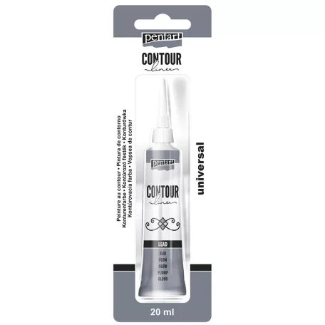 Pentart Kontúrozó festék 20 ml - ólom - Contour Liner (1 db)
