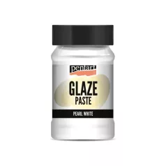   Pentart Mázpaszta 100 ml - Gyöngyfehér - Pearl White - Glaze Paste (1 db)