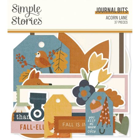 Simple Stories Kivágatok  - Journal Bits & Pieces - Acorn Lane (1 csomag)