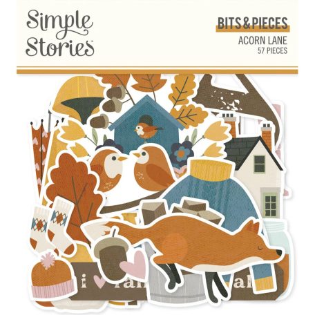 Simple Stories Kivágatok  - Bits & Pieces - Acorn Lane (1 csomag)
