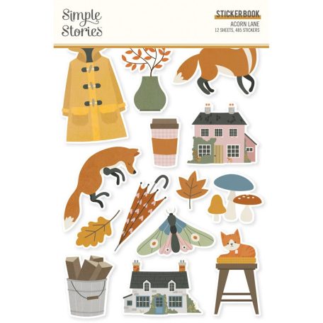 Simple Stories Matrica  - Sticker Book - Acorn Lane (12 ív)